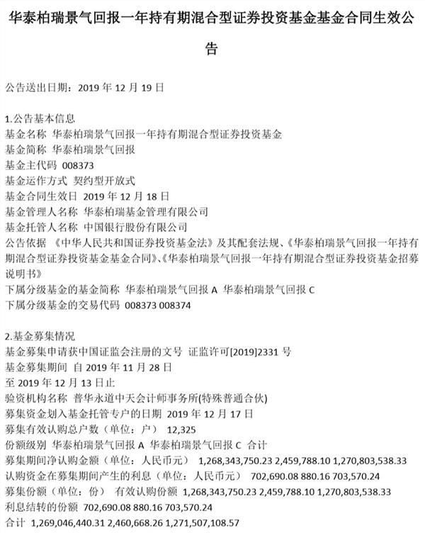 两家合计25亿多！首批浮动费率基金陆续成立