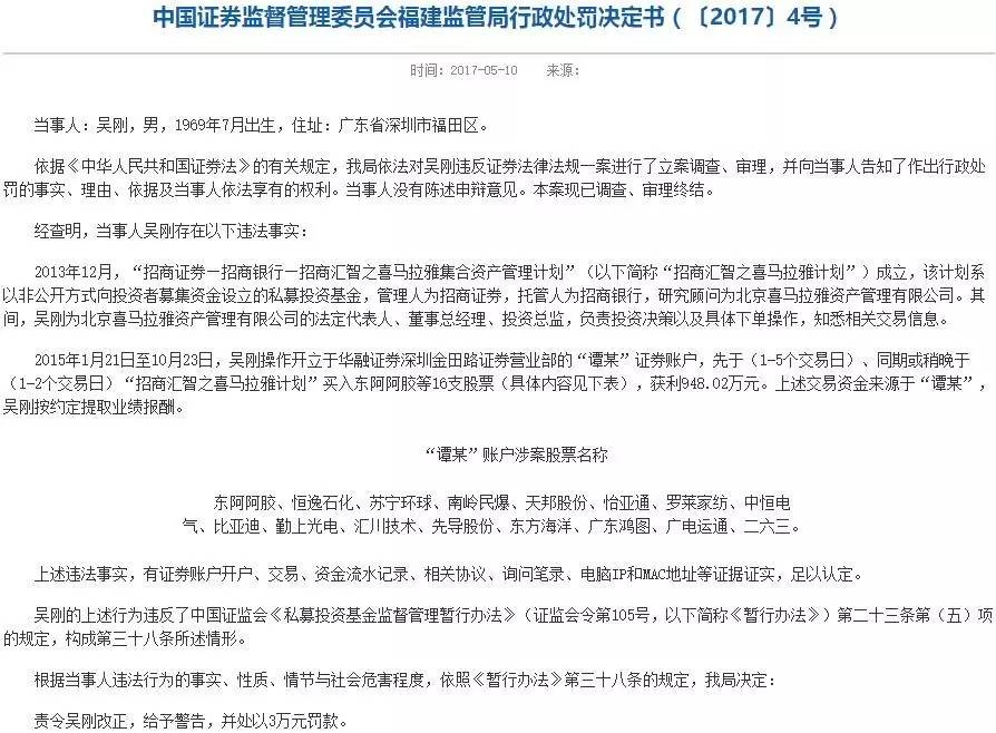 两起私募基金“老鼠仓“遭罚 丈母娘账户都被查出