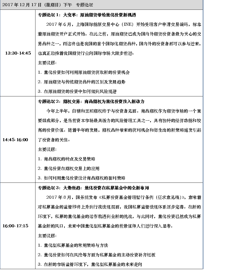 第十二届(2017秋季)中国量化投资国际峰会即将召开