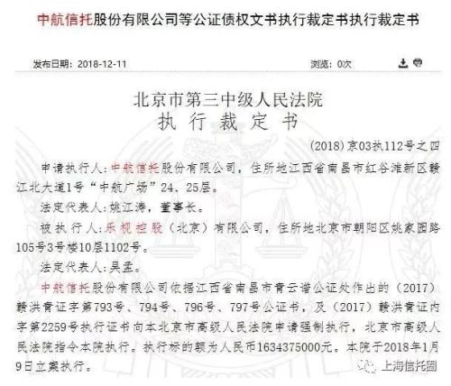 深交所问询乐视网：核实归还民生信托9亿款项资金来源