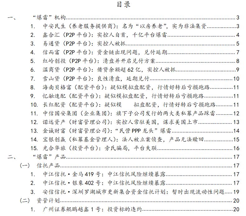 2019年4月爆雷多少？P2P唱主角波及信托和资管计划