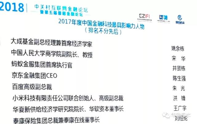 华软资本董事长王广宇荣获“2017年度中国金融科技最具影响力人物”