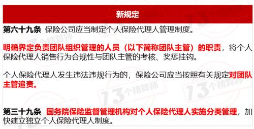 保险代理人监管规定 N多变化：许可证无有效期、个人代理概念、工作人员不得投资