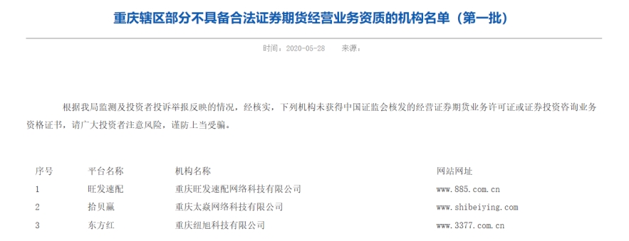 杠杆超过10倍 两天百家机构上黑名单！上海、广东等证监局警示场外配资风险