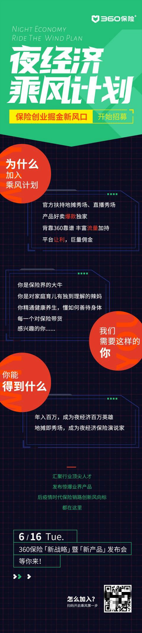 360保险发布夜经济·乘风计划 抓住保险创业掘金新风口