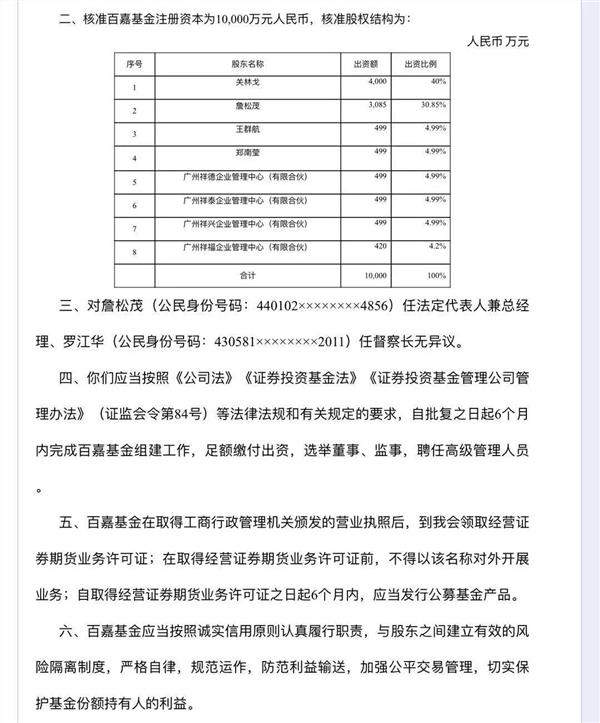 基金大消息！又一家个人系公司获批，两位总经理罕见联手