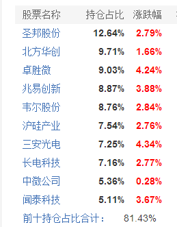 诺安成长混合持仓明细是什么?