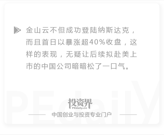 雷军坐拥4家上市公司:金山云首日涨40% 市值超300亿